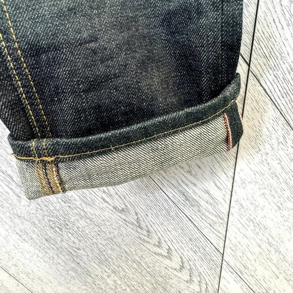 HIUT Denim Jeans Mens Size 29 x 34 Selvedge Skinr Button Fly 100% Cotton - Picture 4 of 10